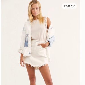 NWT free people Bailey Denim Mini Skirt